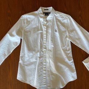 Ralph Lauren Sport white long sleeve button down size 8
